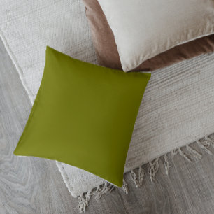 Mid-Century Modern Olive Green Throw Pillow