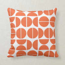Mid-century modern orange circle abstract