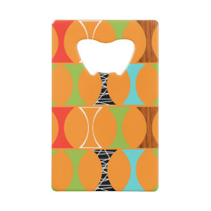 Mid Century Modern Orange Pattern Bottle Opener