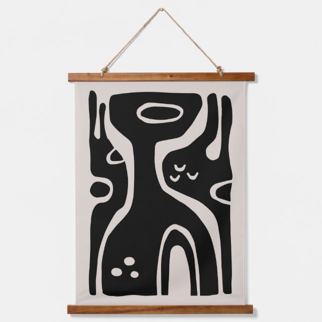 Mid Century Modern Organic Abstract Hanging Tapestry (Front)