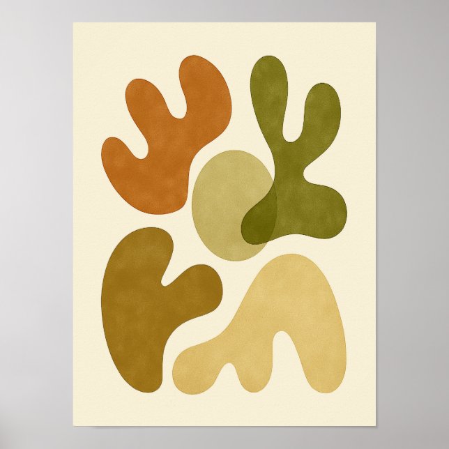 Mid Century Modern Organic Abstraction Poster (Front)