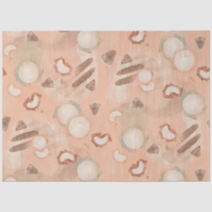 Mid Century Modern Organic Rounded Geometric Peach Tissue Paper