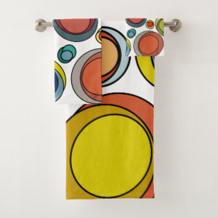 Mid-Century Modern Ovals  Bath Towel Set