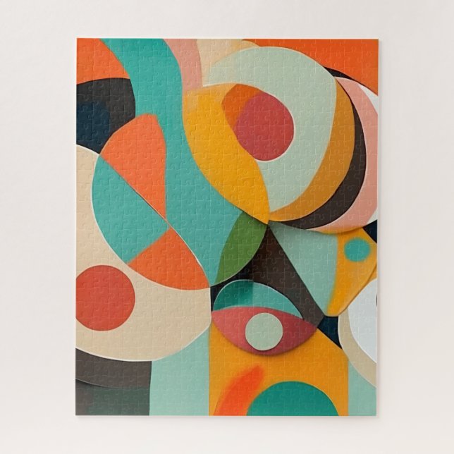 Mid Century Modern Painting, Various Colours Jigsaw Puzzle (Vertical)