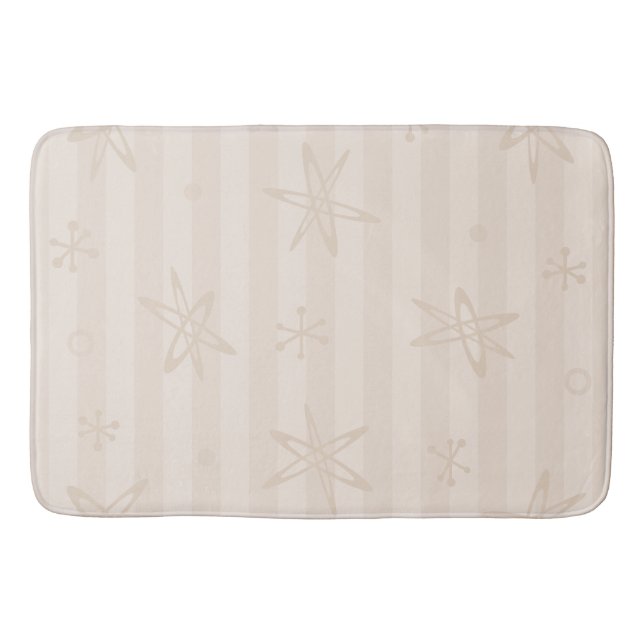 Mid Century Modern Pale Creme Bath Mat (Front)