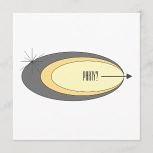 mid-century modern party invitation