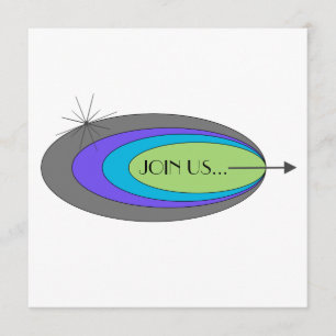 Mid-century modern party invitation