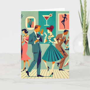 Mid Century Modern Party The Martini Dance Card