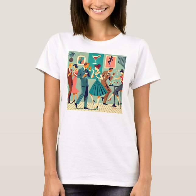 Mid Century Modern Party The Martini Dance T-Shirt (Front)