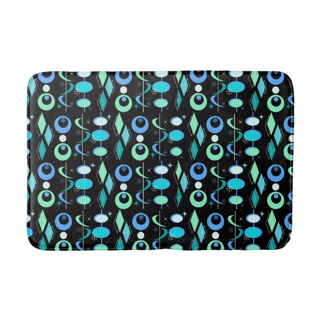 Mid Century Modern Pattern Bath Mat (Front)