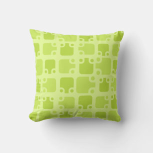 Mid Century Modern Pattern Chartreuse Cushion