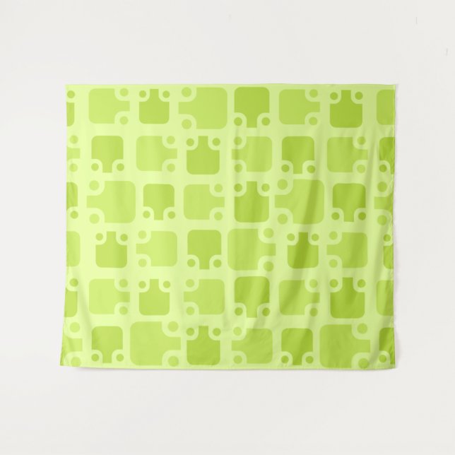 Mid Century Modern Pattern Chartreuse Tapestry (Front (Horizontal))