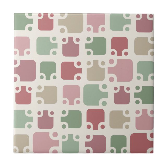Mid Century Modern Pattern Christmas Tile (Front)