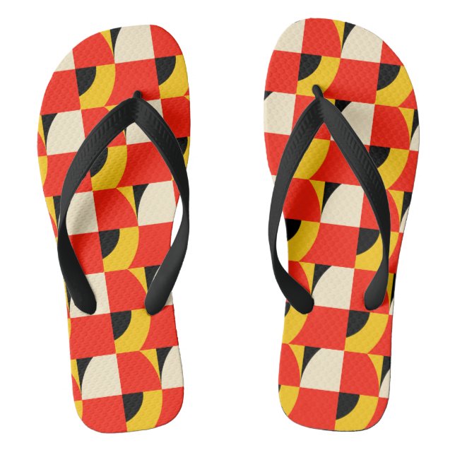 MID CENTURY MODERN Pattern Flip Flops (Footbed)