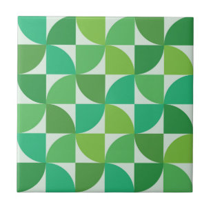  Mid Century Modern pattern  Green and teal    Tile