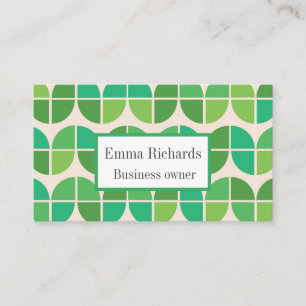  Mid Century Modern  Pattern green custom  Business Card