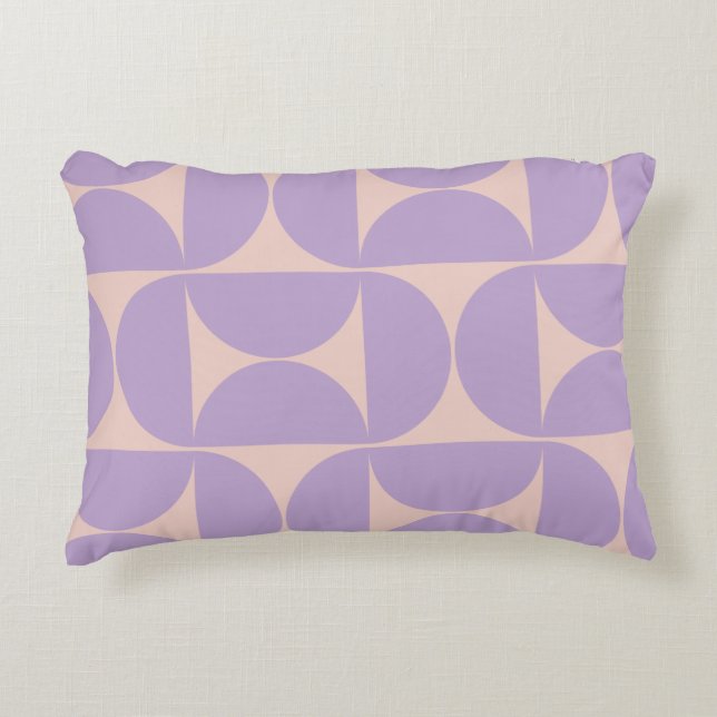 Mid Century Modern Pattern Lavender Decorative Cushion (Front)