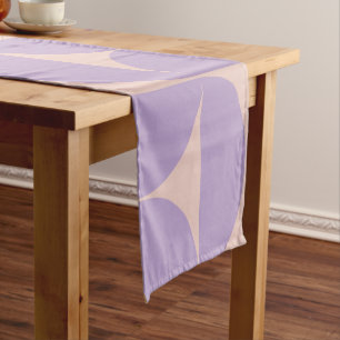 Mid Century Modern Pattern Lavender Short Table Runner