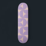 Mid Century Modern Pattern Lavender Skateboard<br><div class="desc">Retro Mid Century Modern Pattern – Abstract Geometric Shapes – Minimalist Pattern in lavender / purple / lilac and beige.</div>