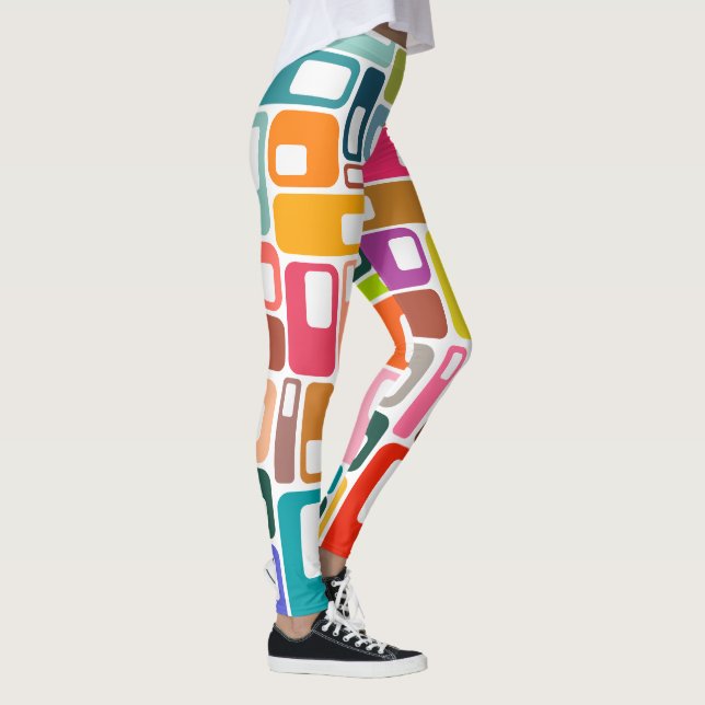 Mid-Century Modern Pattern Leggings (Right)