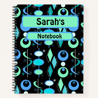 Mid Century Modern Pattern Notebook
