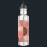 Mid Century Modern Pattern Peach Fuzz 710 Ml Water Bottle<br><div class="desc">Mid century modern pattern – abstract geometric shapes – minimalist pattern in peach fuzz – neutral earth tones.</div>