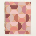 Mid Century Modern Pattern Peach Fuzz Planner<br><div class="desc">Mid century modern pattern – abstract geometric shapes – minimalist pattern in peach fuzz – neutral earth tones.</div>