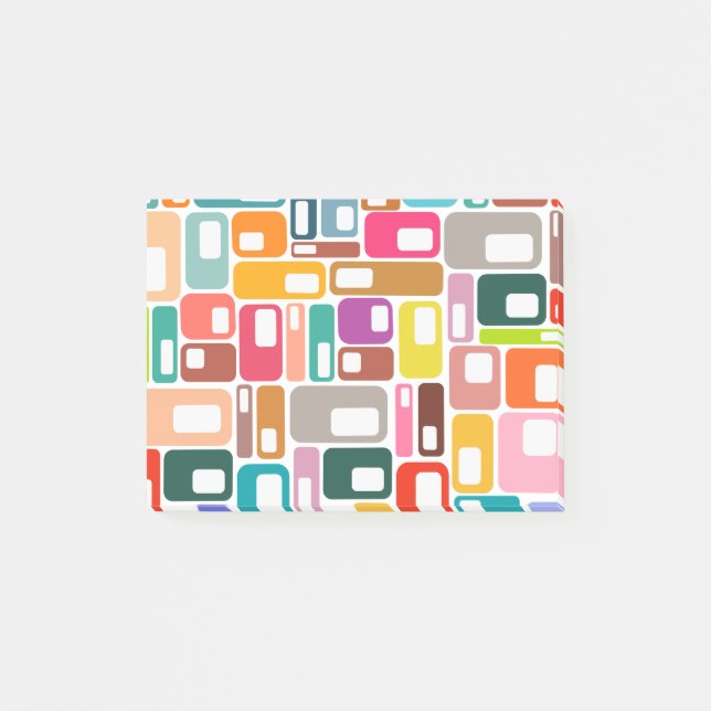 Mid-Century Modern Pattern Post-it Notes (Front)
