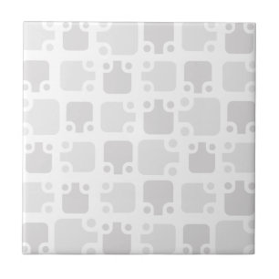 Mid Century Modern Pattern White Tile