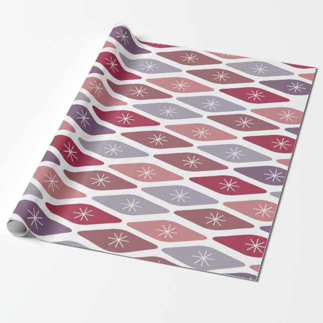 Mid-Century Modern Pattern  Wrapping Paper (Unrolled)