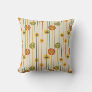 Mid century modern patterned number 12 cushion