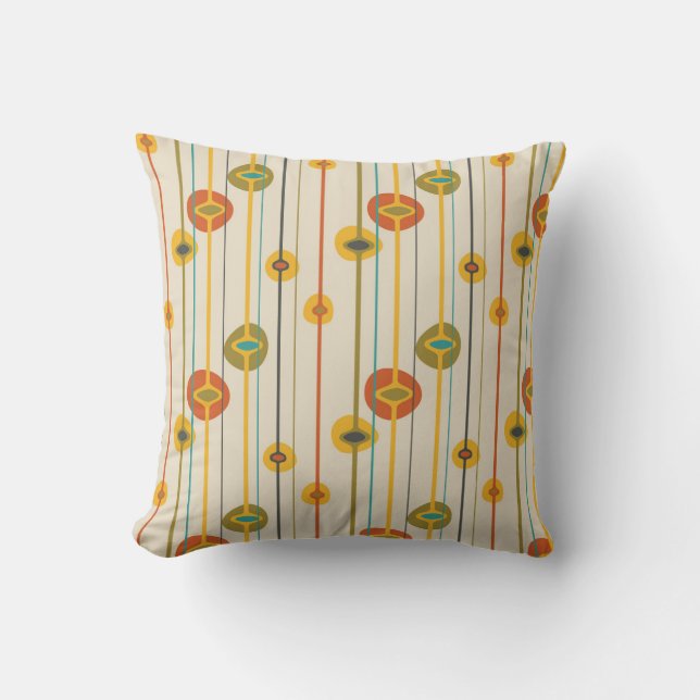 Mid century modern patterned  number  12 cushion (Front)
