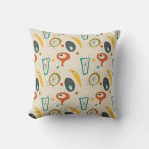 Mid century modern patterned number 14 cushion