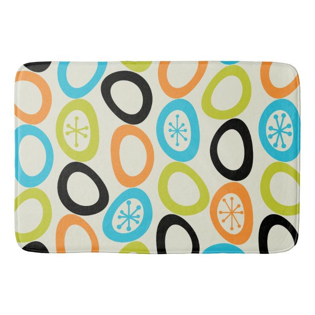 Mid Century Modern Pebbles 3 Bath Mat (Front)