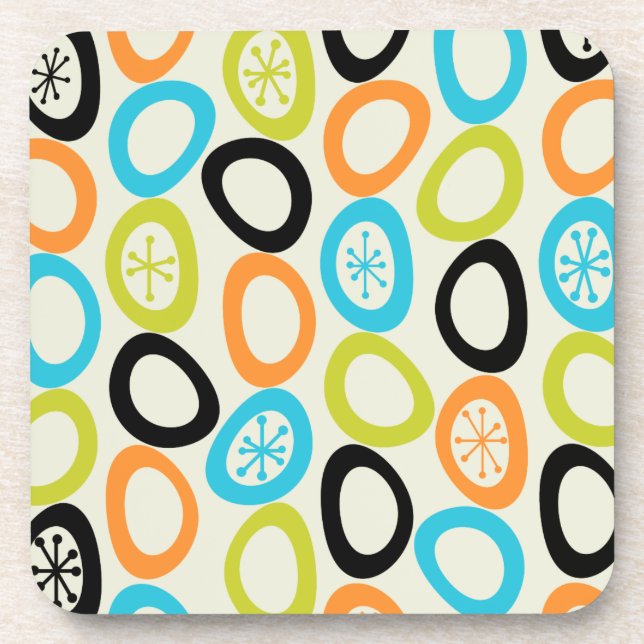 Mid Century Modern Pebbles 3 Coaster (Front)