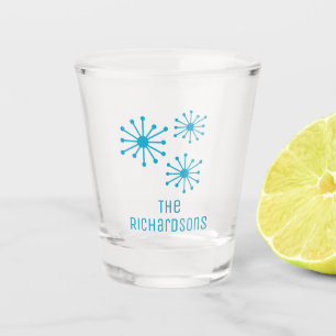 Mid Century Modern Personalised Atomic Age Retro Shot Glass
