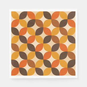 Mid century Modern Petal Pattern Napkin