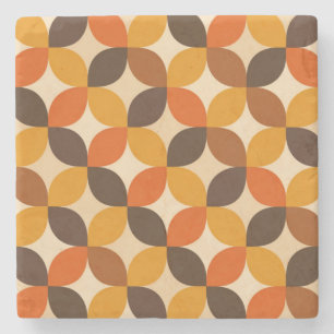 Mid century Modern Petal Pattern Stone Coaster