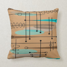 Mid-Century Modern Pillow Atomic 11