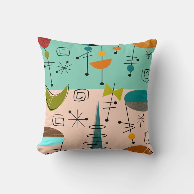 Mid-Century Modern Pillow Ovals Pattern AB (Front)