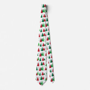 Mid Century Modern Pine Trees Tie
