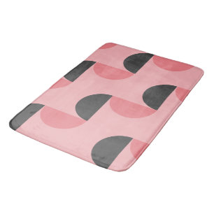 Mid-Century Modern Pink and grey Bath Mat