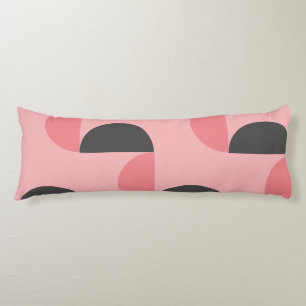 Mid-Century Modern Pink and grey     Body Cushion