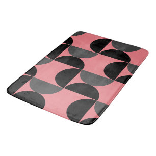 Mid-Century Modern Pink black and gray  Bath Mat