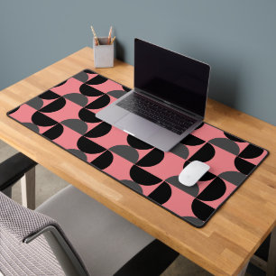 Mid-Century Modern Pink black and grey Desk Mat
