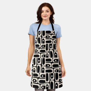 Mid Century Modern Piquet Abstract Geometric Apron