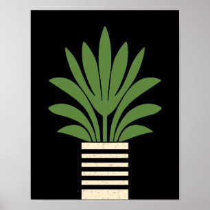 Mid Century Modern Planted Palm Poster