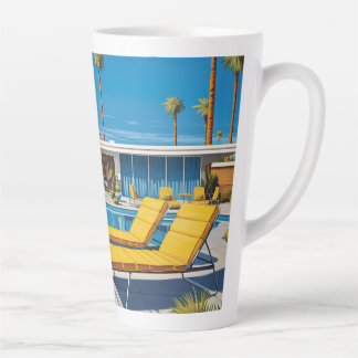 Mid-century Modern Pool Latte Mug
