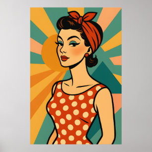 Mid Century Modern Pop Art - Retro Glam Beauty Poster