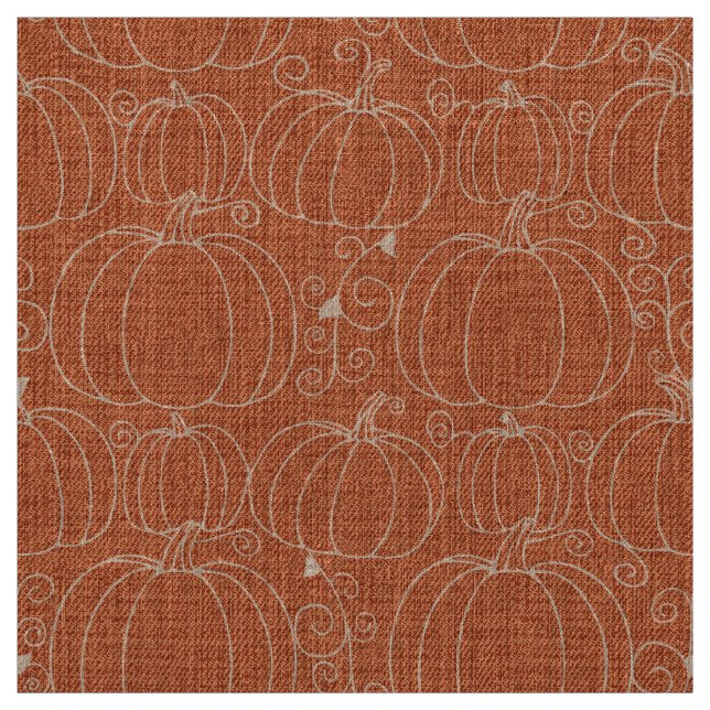 Mid-Century Modern Pumpkin Orange Fabric (Swatch)